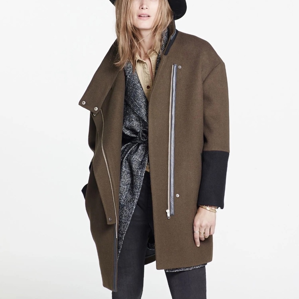 Madewell City Grid Coat size 0